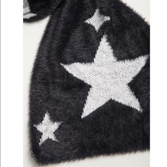 Torrid Black ALLOVER STAR OBLONG SCARF - Picture 3 of 10